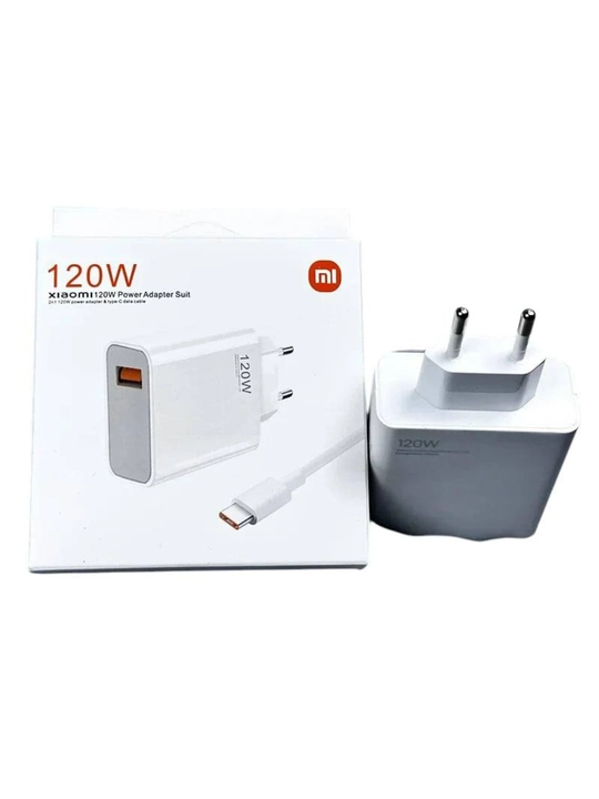 Зарядное устройство мощностью 120 Вт с кабелем USB Type-C для iPhone, Samsung, Xiaomi