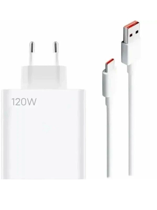 Зарядное устройство мощностью 120 Вт с кабелем USB Type-C для iPhone, Samsung, Xiaomi