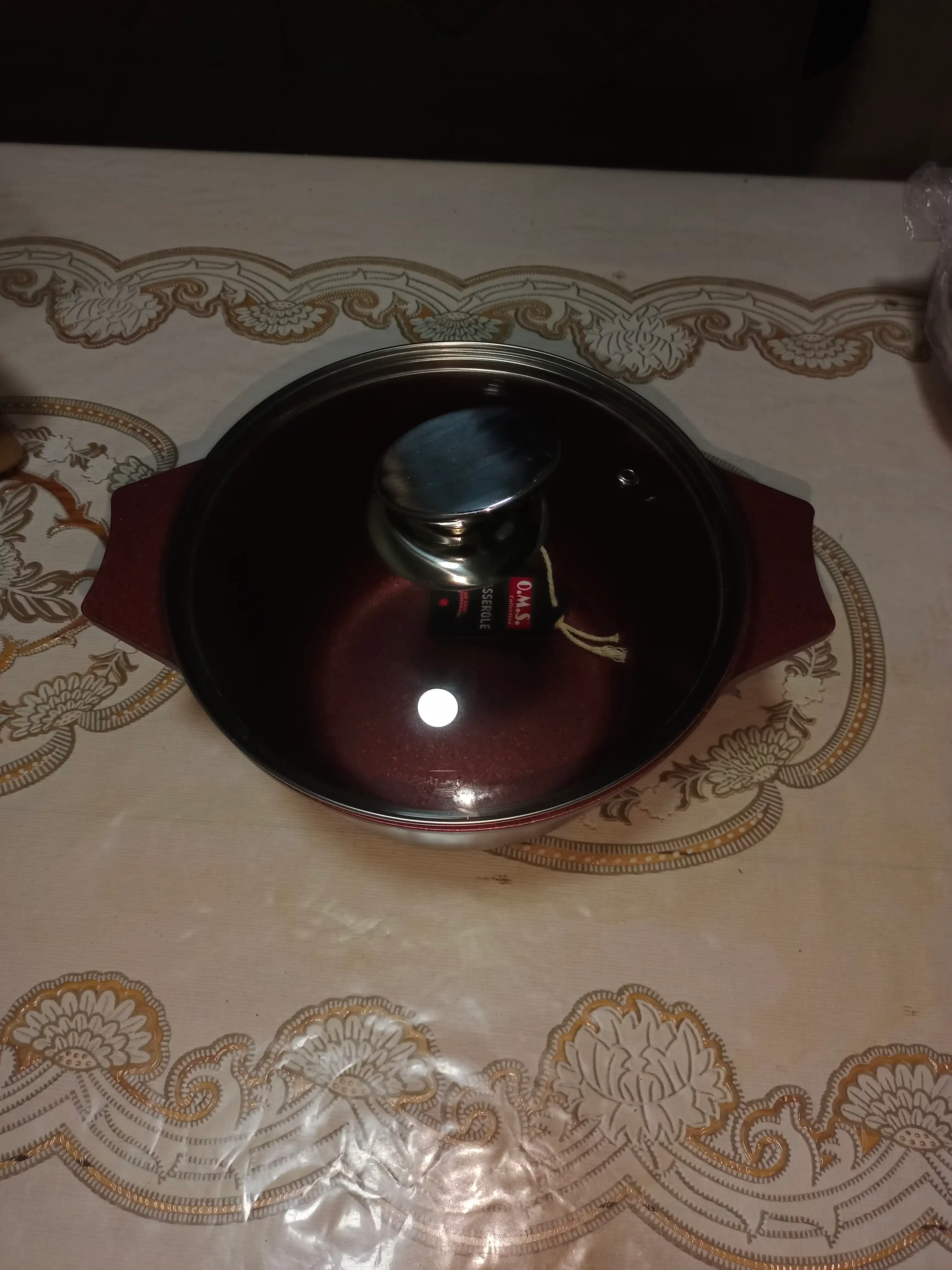 Qozon Yopishmaydigan granit, qopqog'li O.M.S 15022 (+induksion)