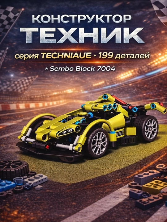 Конструктор Technic, серия Techniaue, 199-224  детали, Sembo Block 7004, 7006, 7007