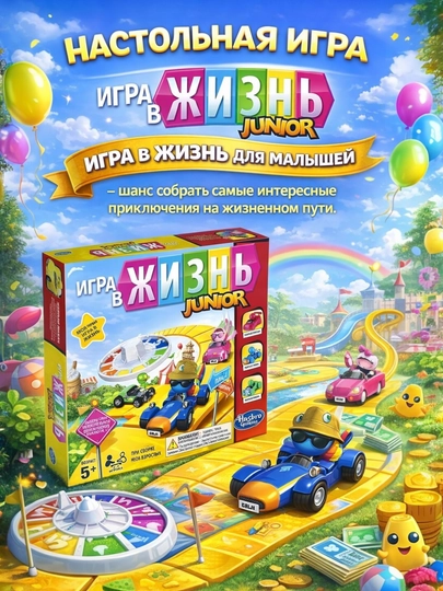 Игра настольная, Игра в жизнь Джуниор — АНОРМАГ-JINIOR