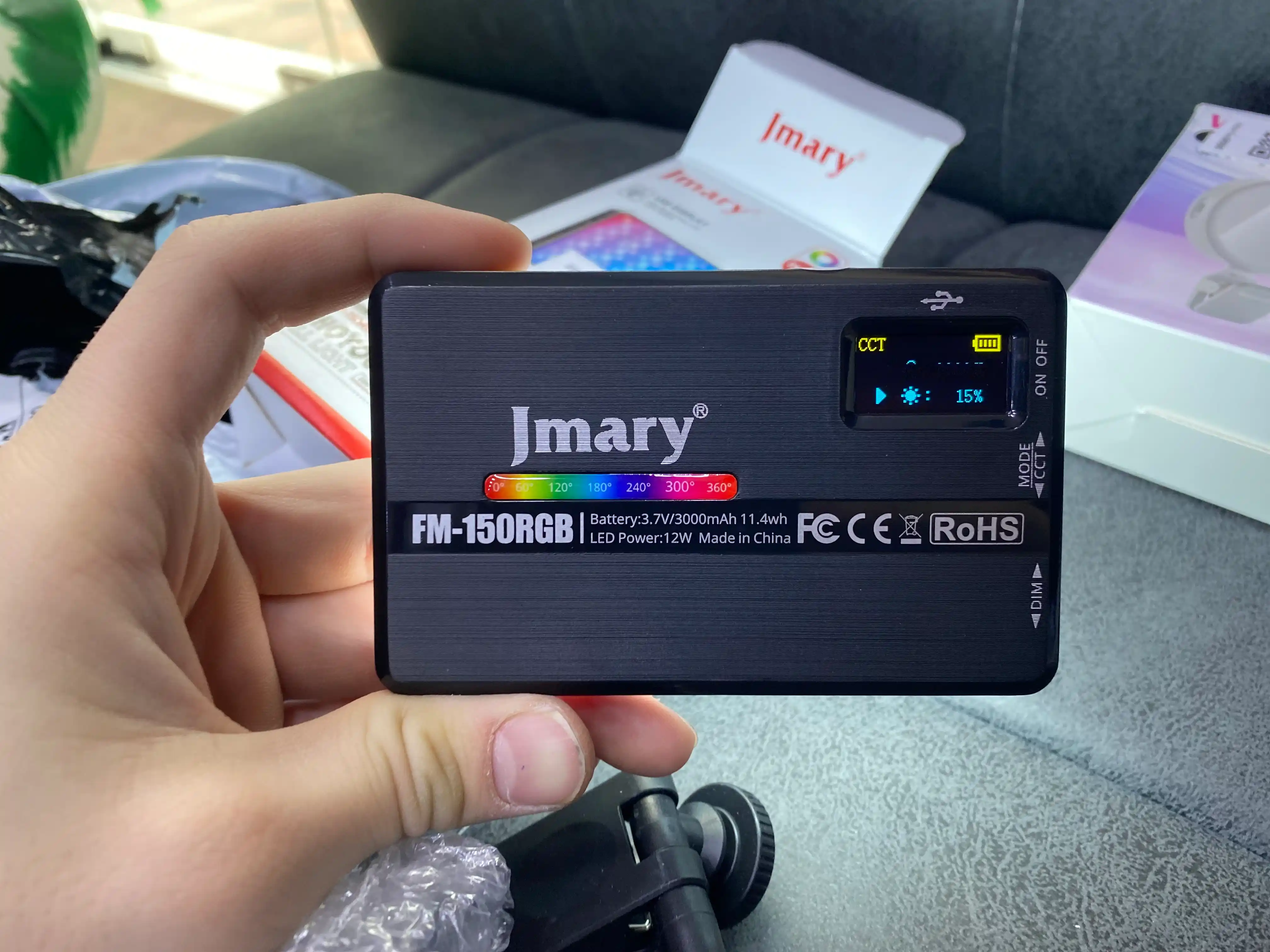 Foto va video suratga olish uchun Jmary FILL-59R LED portativ video chirogi