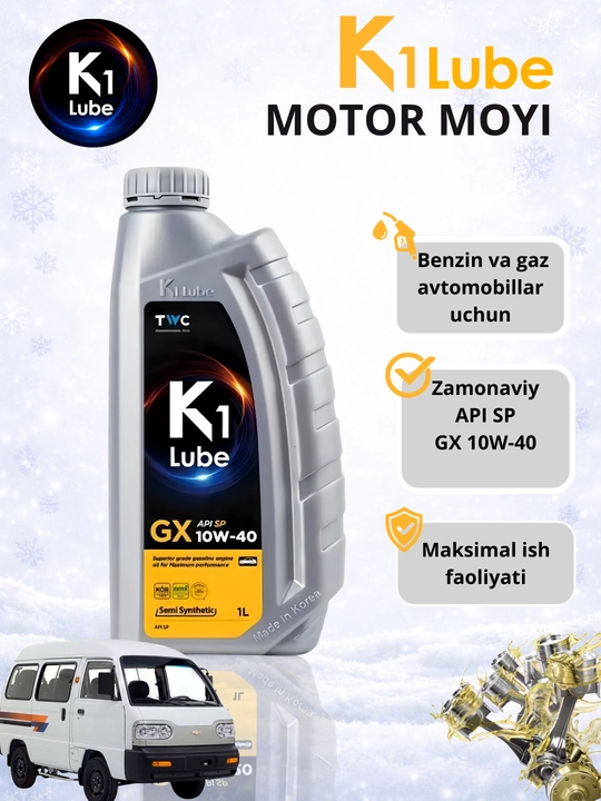 Sintetik motor moylari K1 lube - 