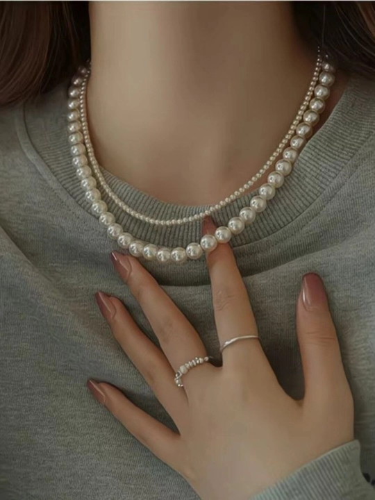 Ожерелье, из искусственного жемчуга