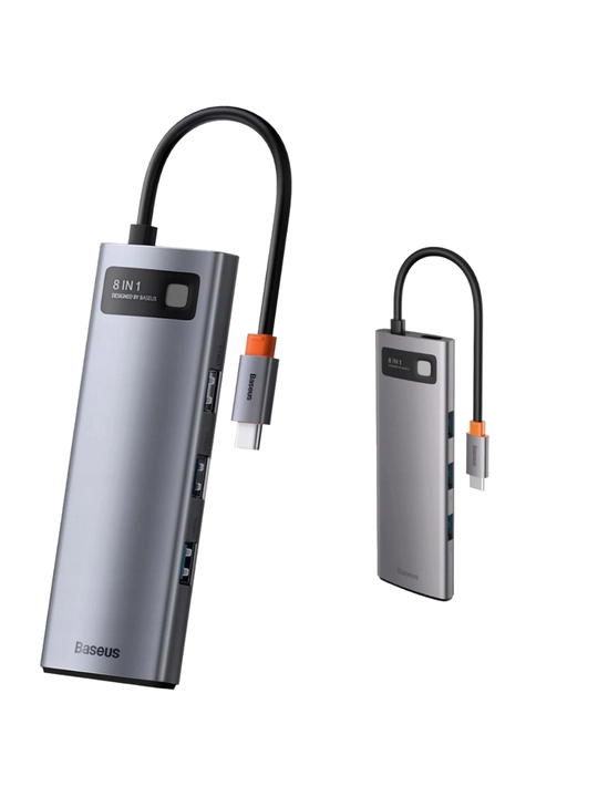 Baseus hub 8 in 1 da, bitta qurilma 8 ta port, Dock, HUB