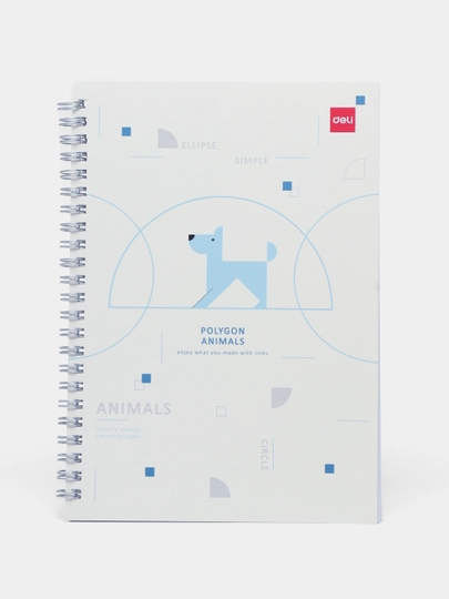 Блокнот спиральный A5-60 sheets, 70gsm ELA560 (Polygon animals) - 
