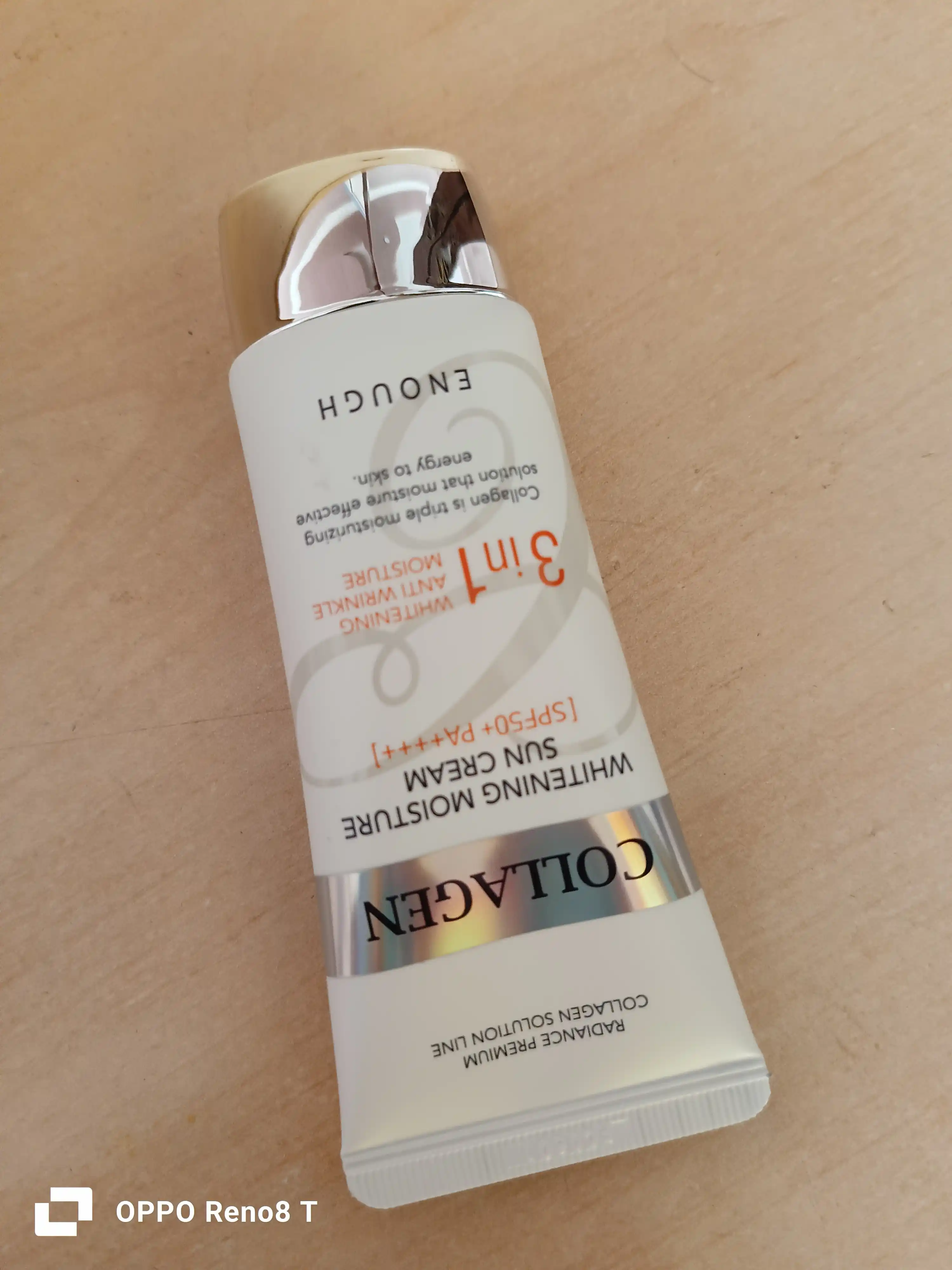 Солнцезащитный крем Enough 3 in 1 Whitening Sun Cream SPF50/PA+ с морским коллагеном, 50 мл