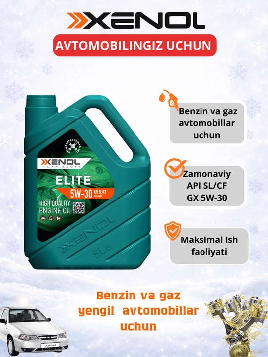 XENOL 5W-30 Sintetik Motor moyi - 