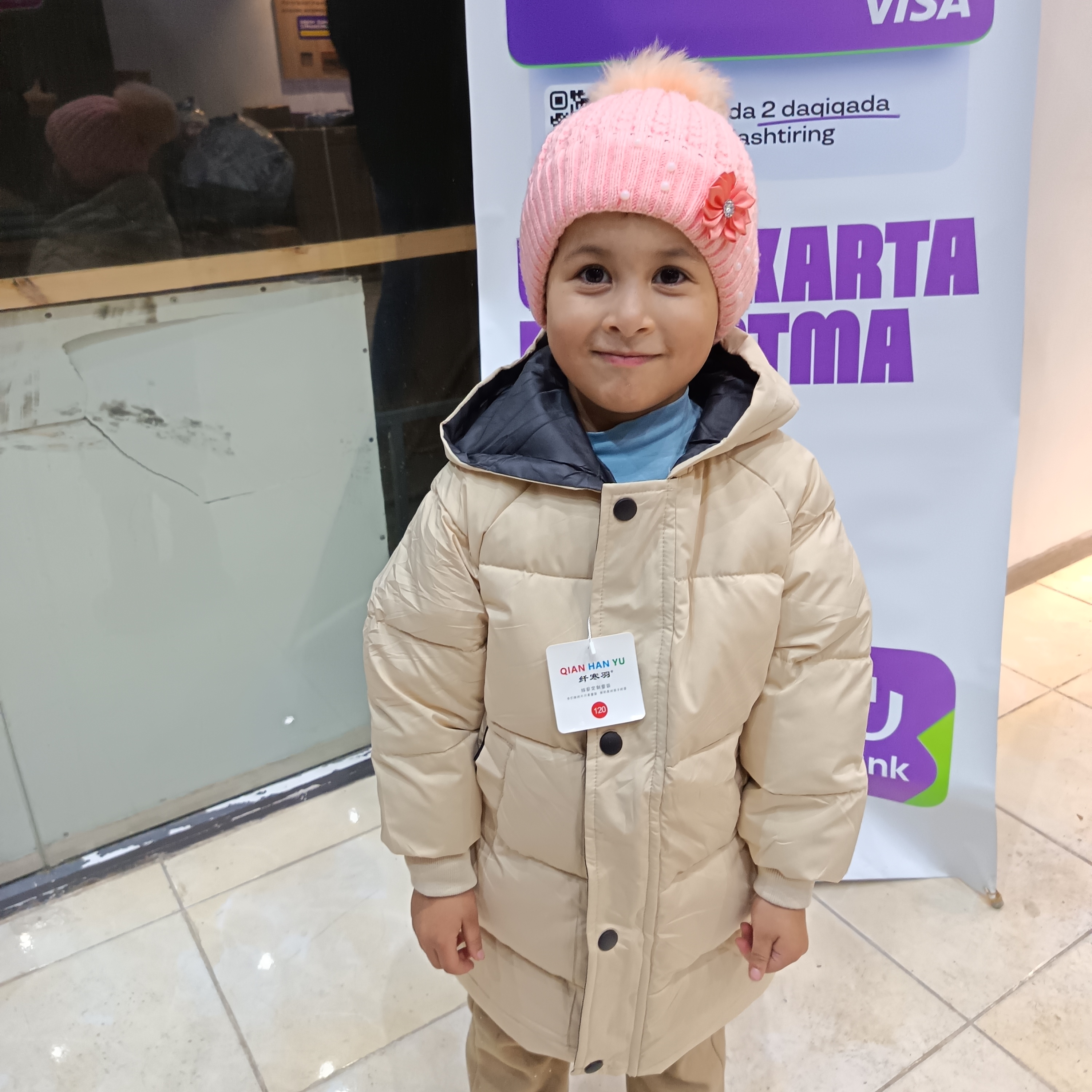 3-9 yoshli qizlar va o‘g‘il bolalar uchun qishki bolalar kurtkasi