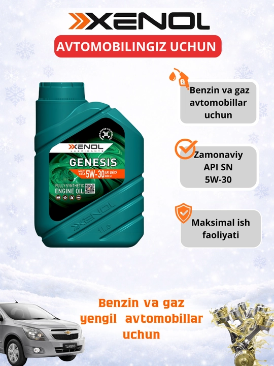Моторное масло XENOL 1 л – 5W-30 синтетическое SN / 10W-40 синтетическое SN - 
