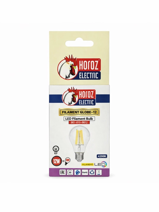 FILAMENT GLOBE-12 LED chiroq, 12 Vt (96 Vt muqobil), 220–240 V, 2700–4200 K