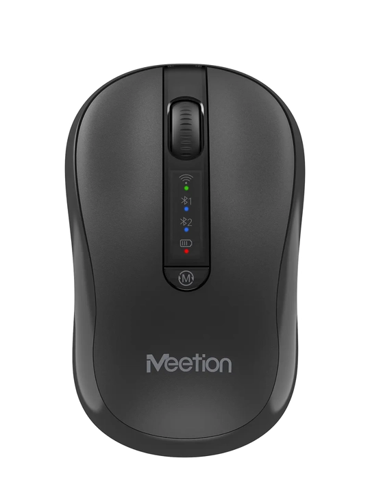 BTM185R 2.4G + Bluetooth 5.1 simsiz sichqonchasi, batareyali, 3200 DPI gacha