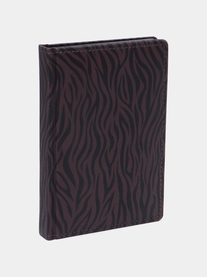 Ежедневник НЕДАТИРОВ 176л А6ф с цветным срезом Ляссе ZEBRA шоколад — СИГНУМ-P10B026-СИНИЙ