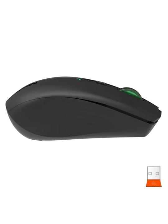 BTM002 2.4G + Bluetooth simsiz sichqoncha, batareyali, RGB, ixcham