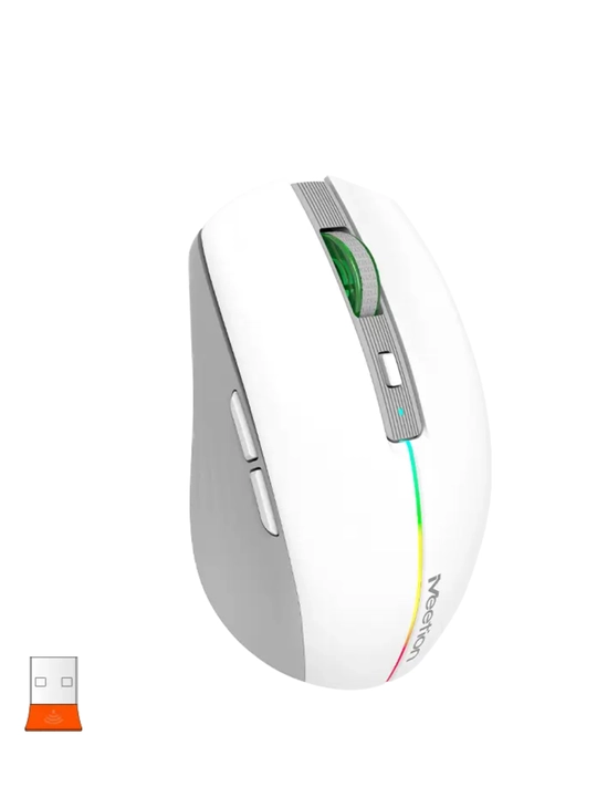 BTM002 2.4G + Bluetooth simsiz sichqoncha, batareyali, RGB, ixcham