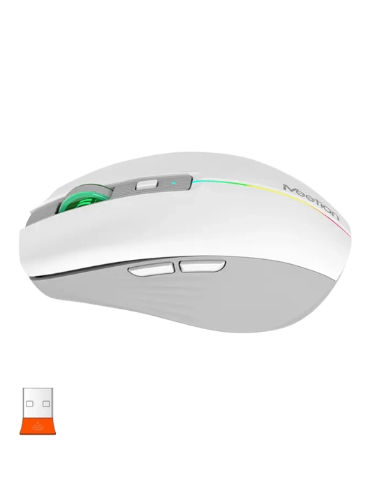 BTM002 2.4G + Bluetooth simsiz sichqoncha, batareyali, RGB, ixcham