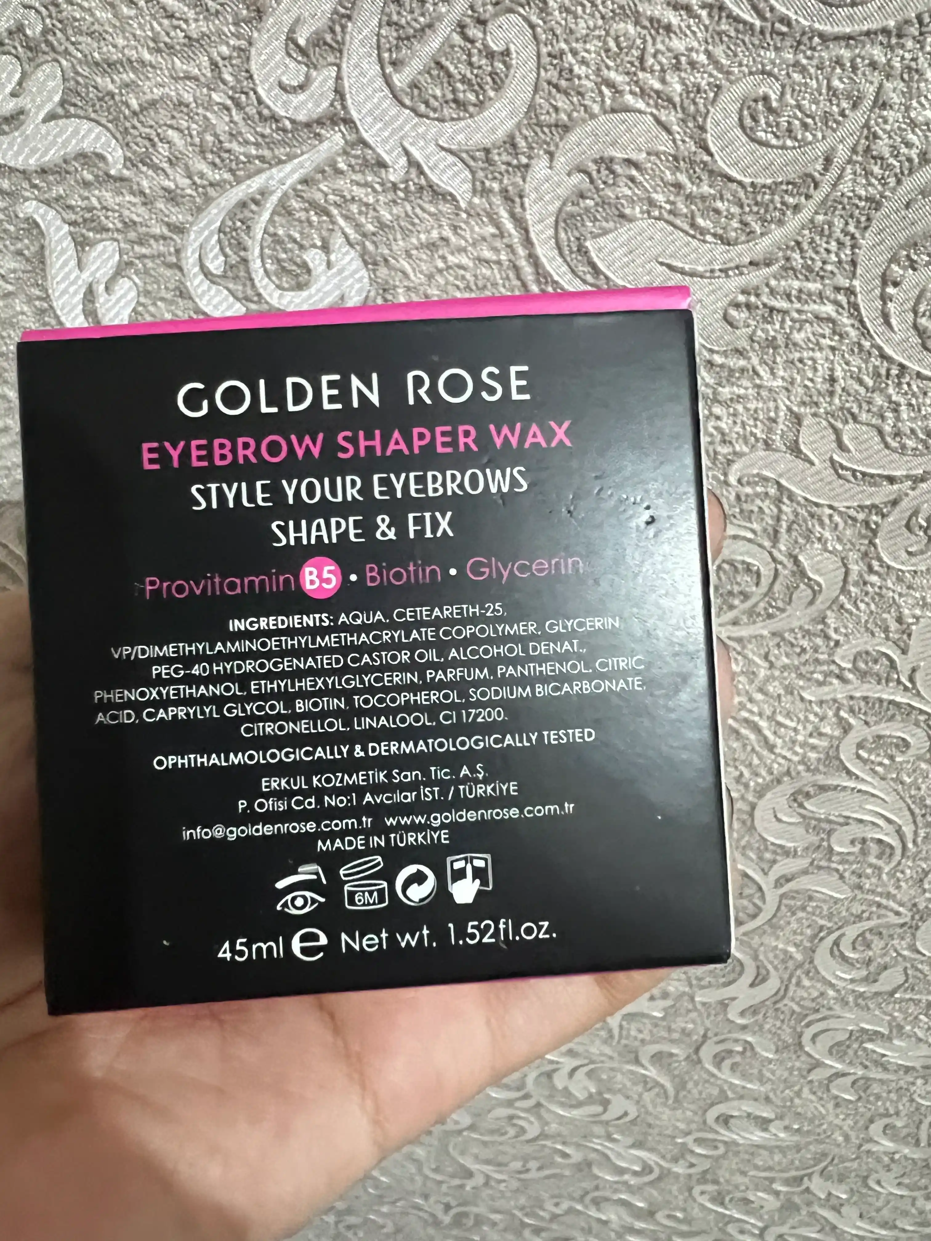 Воск для бровей прозрачный Golden rose shaper wax