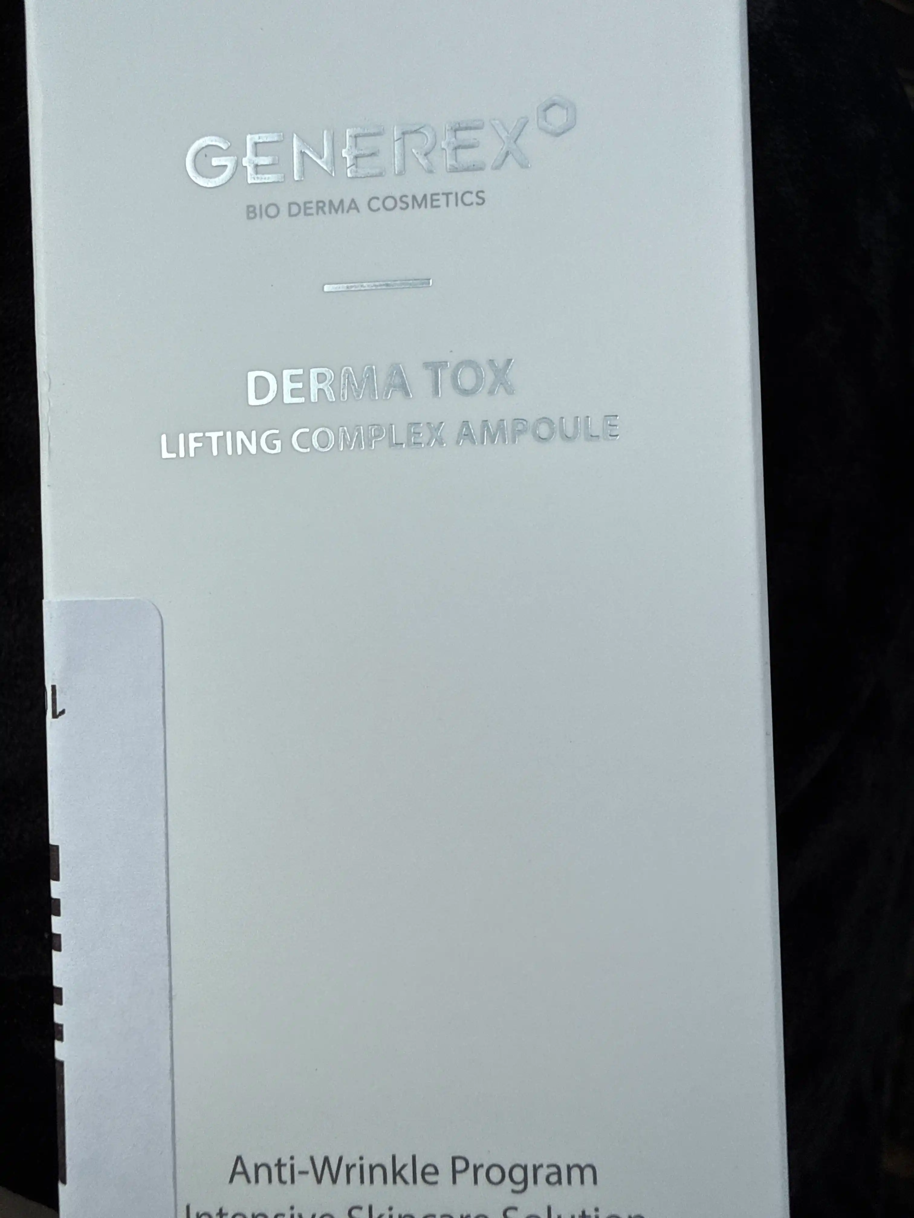 Ампула Generex DermaTox Lifting с трипептидом и PDRN, 15 мл