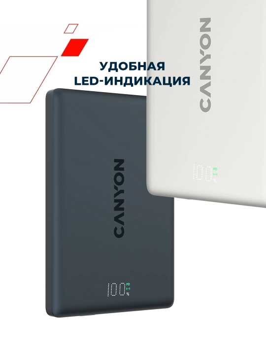 CANYON OnPower MagSafe simsiz powerbank, iPhone uchun, 5000 mAh, 10000 mAh