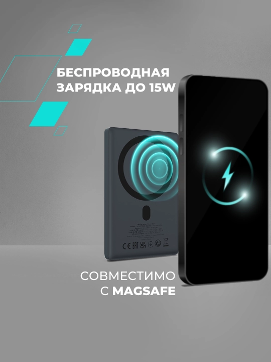 CANYON OnPower MagSafe simsiz powerbank, iPhone uchun, 5000 mAh, 10000 mAh