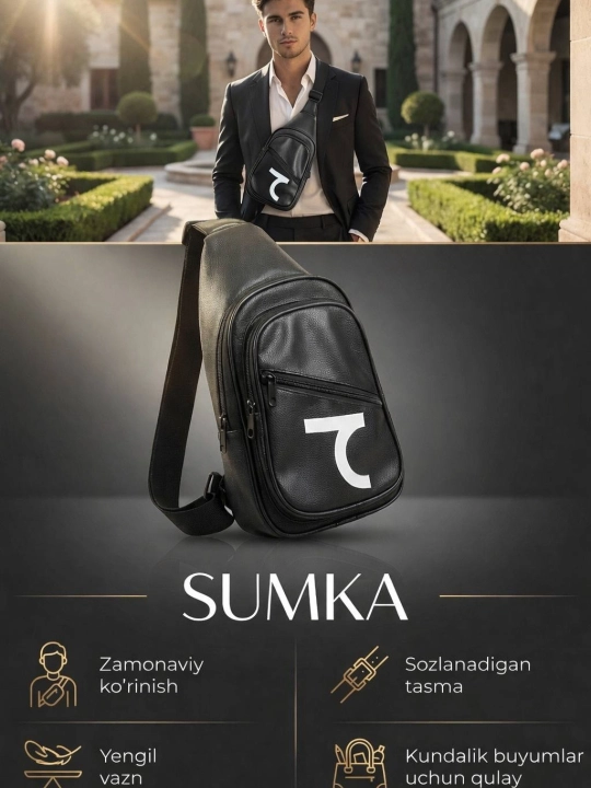Bananka sumka erkalar va ayollar uchun