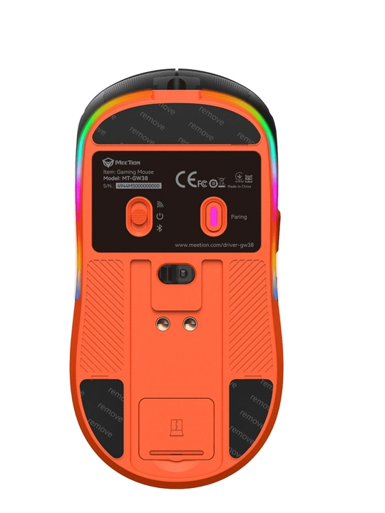 Simsiz o‘yin sichqonchasi GW38 3x-1 2.4G / Bluetooth / simli , 8000 DPI, RGB