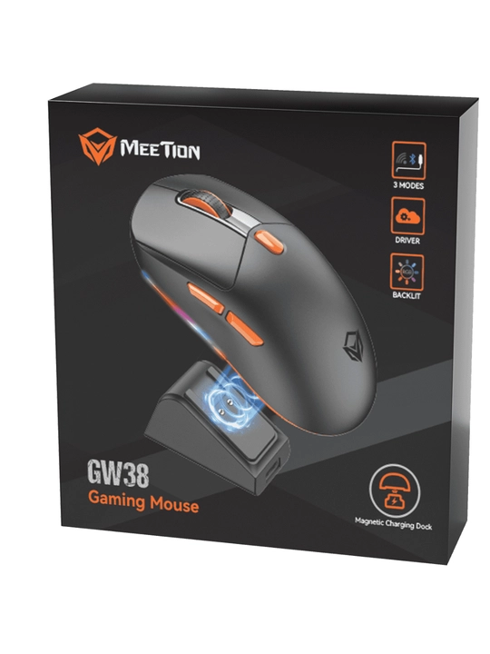 Simsiz o‘yin sichqonchasi GW38 3x-1 2.4G / Bluetooth / simli , 8000 DPI, RGB