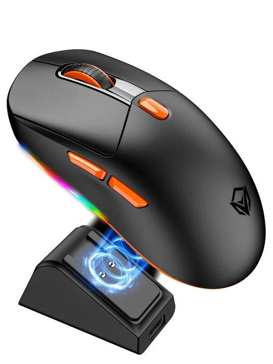 Simsiz o‘yin sichqonchasi GW38 3x-1 2.4G / Bluetooth / simli , 8000 DPI, RGB