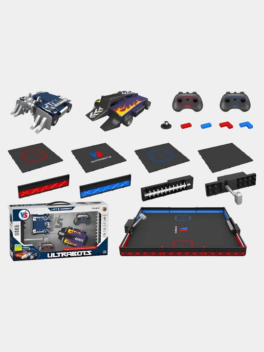 Robot mashinalar jangi, to‘plam 2 donali, robot arena, pultli boshqaruv mashinasi