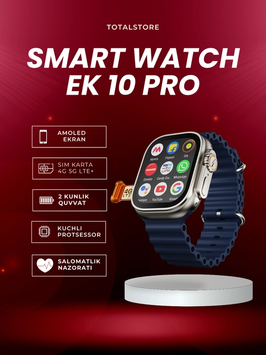 Smart watch soat-telefon Wi-Fi,ANDROID, EK 10 PRO - 
