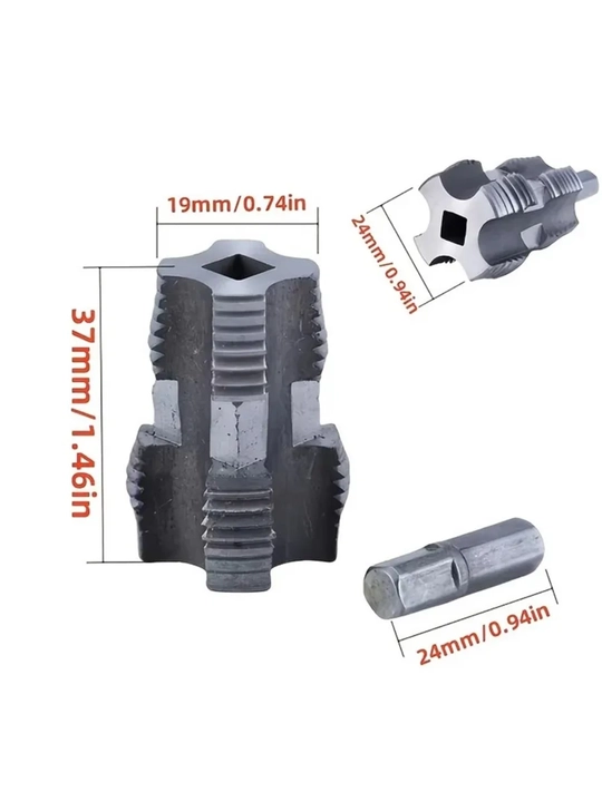 Сверло нарезки резьбы для пвх труб, с 2 матрицами 1/2", 3/4"