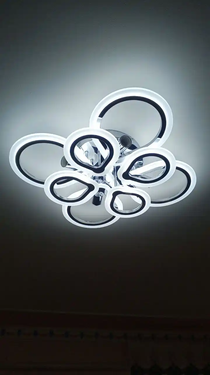 Lyustra pultli,patronli, 3 xil rejimli shift qandil oshxona va spalni uchun LED lyustralar