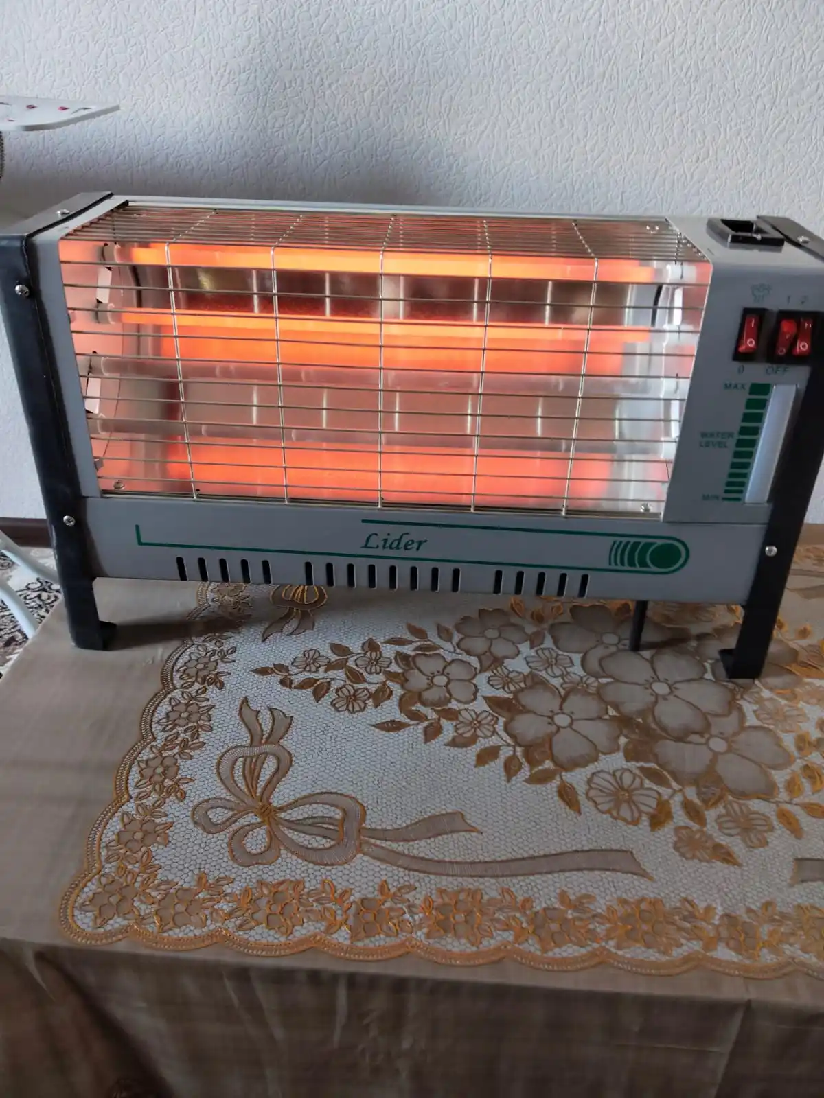 Isitgichlar, spirallik elektr isitgich, aylana, to'rtburchak, quyosh, shakllarda