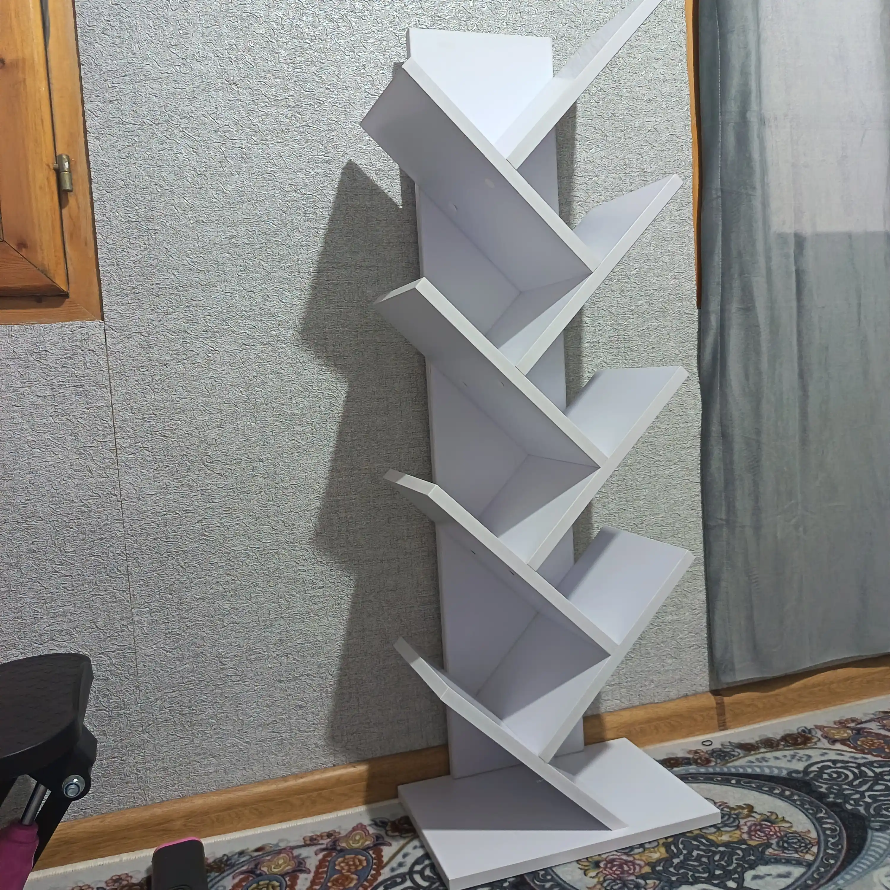 Полка для книг, в форме ёлки, ACACIA, ЛМДФ, 103×35×20 см