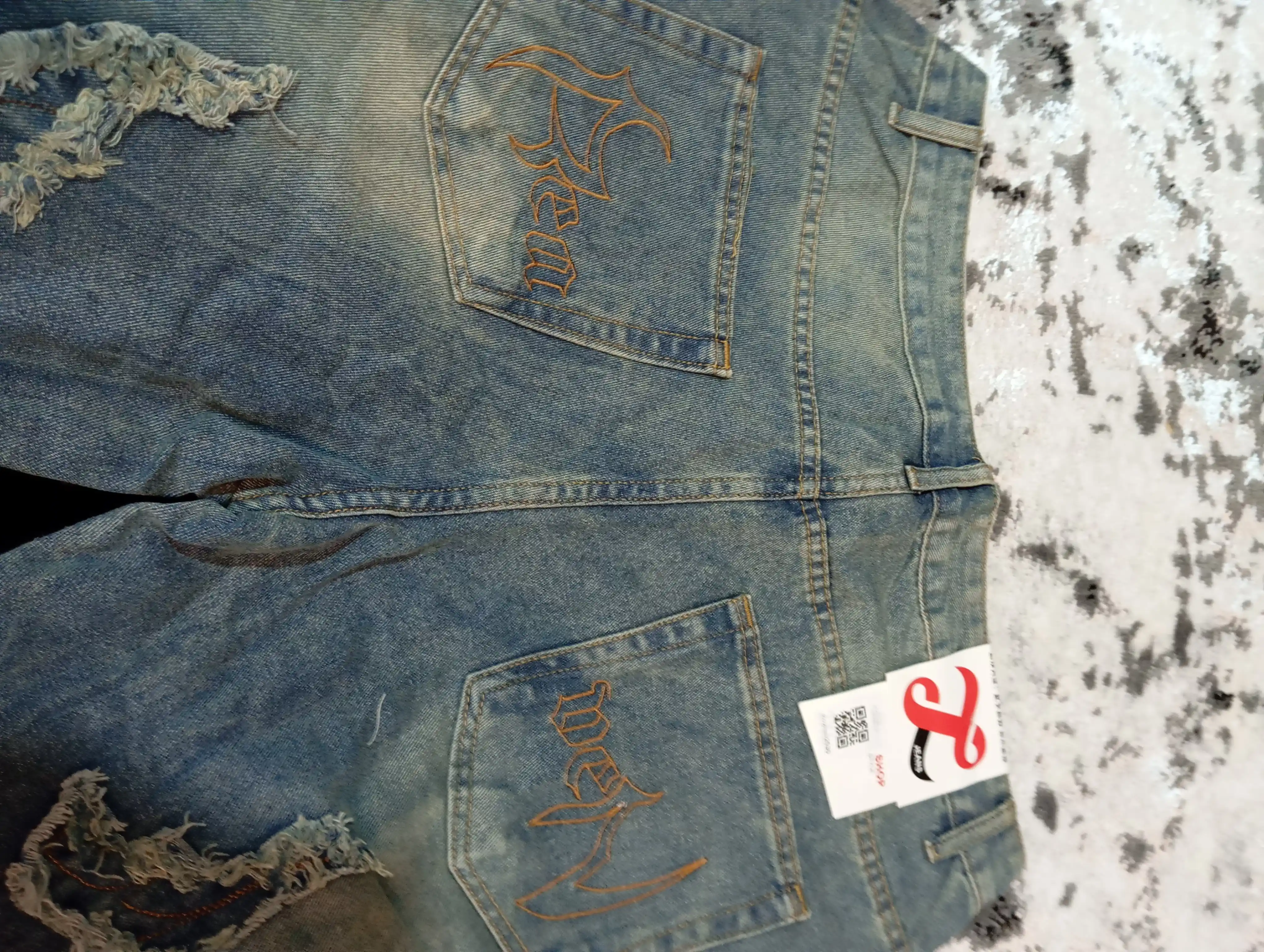 Keng baggi jinsi shimlar Reaven, erkaklar, ayollar va o‘smirlar uchun, o‘lchamlari S-3XL