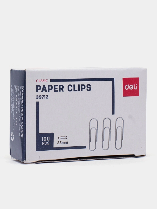 Qisqichlar 33 mm, 100 dona Deli E39712 qadog‘ida - 