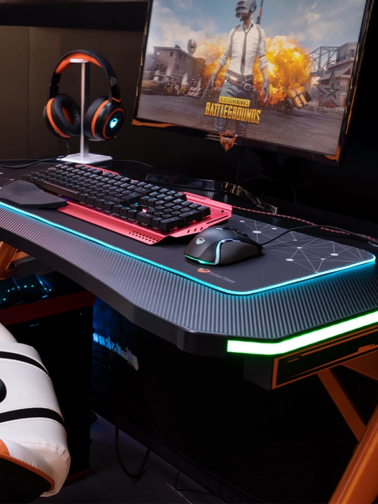 Игровой коврик для мыши PD121 с RGB-подсветкой, увеличенный
