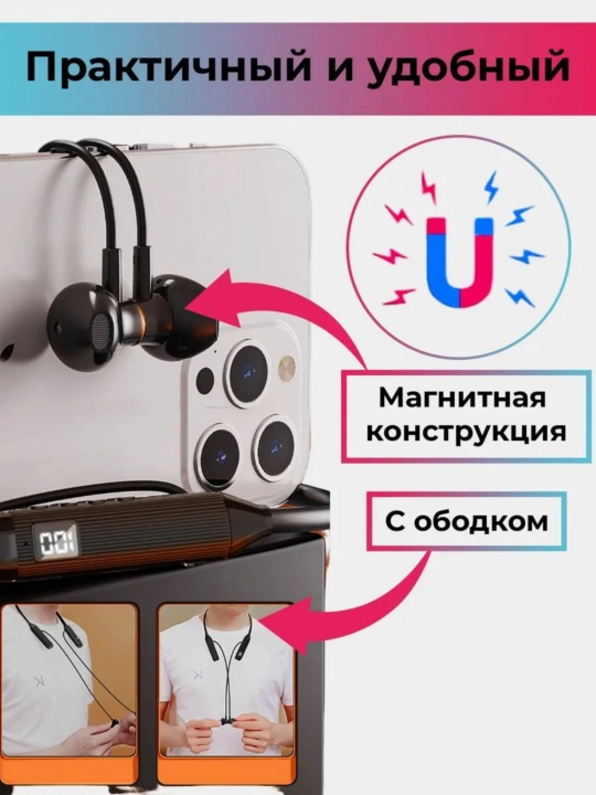 Simsiz quloqchinlar, Bluetooth garnitura, yugurish sporti uchun sport bo‘yin quloqchinlari