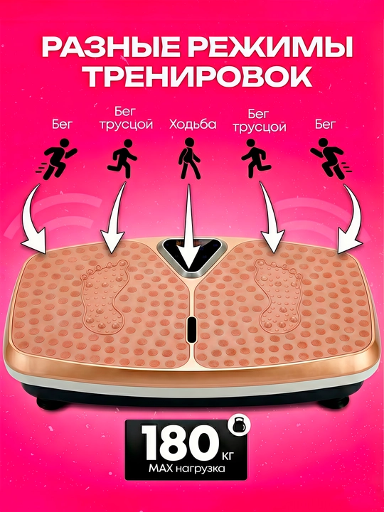 180КГ, Виброплатформа, оборудование для похудения, фитнесс-вибротренажер, с пультом