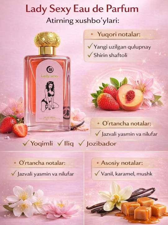 Духи с феромонами для женщин, феромоны, Духи с феромонами "Lady Sexy"