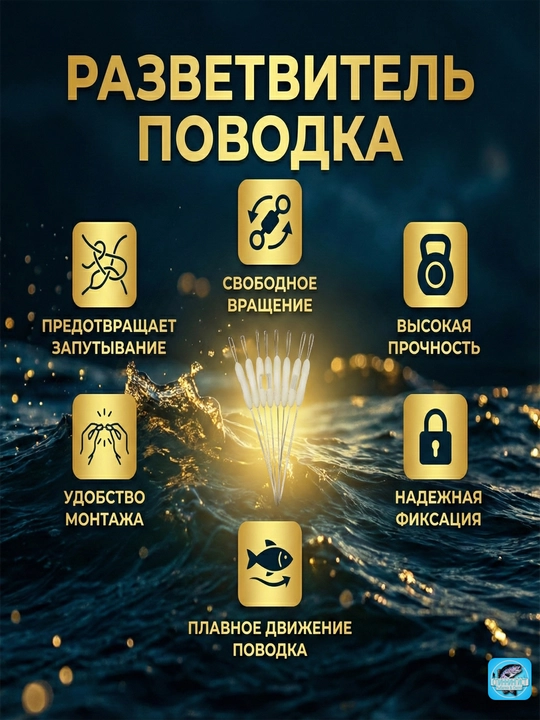 Разветвитель поводка, силиконовый, для лески 40 шт - 