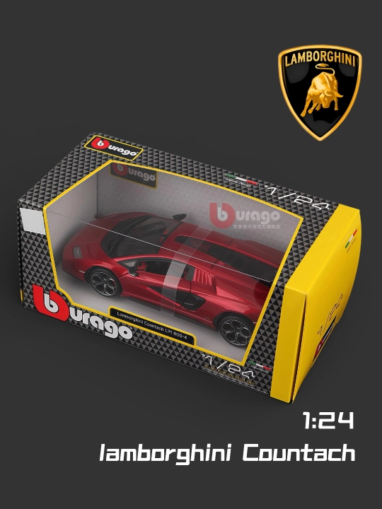 1:24 Lamborghini Countach metall model eshiklari ochiladigan