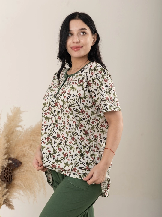 Uy kiyimi, pijama, kalta yengli