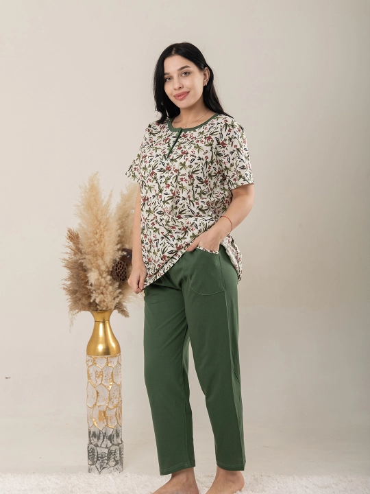 Uy kiyimi, pijama, kalta yengli