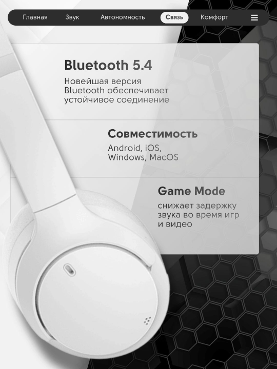 Honor Choice Headphones — беспроводные наушники с Hi-Res Audio и шумоподавлением