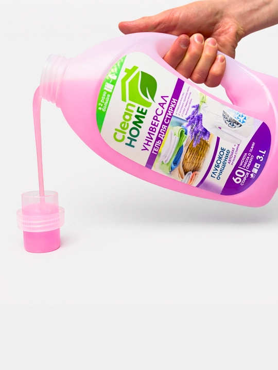 CleanHome Universal lavanda guli hidli kir yuvish geli, 3 litr