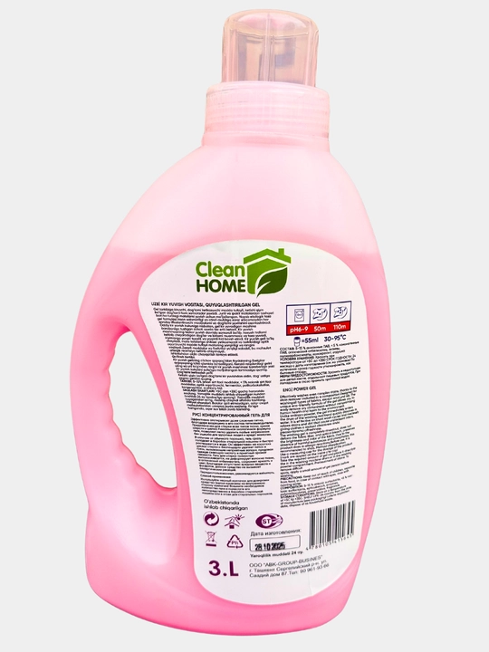 CleanHome Universal lavanda guli hidli kir yuvish geli, 3 litr