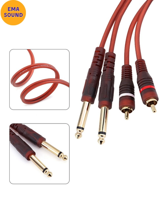 2X RCA на 2X JACK, 6,35 мм, 1.5 м, 3 м, 5 м