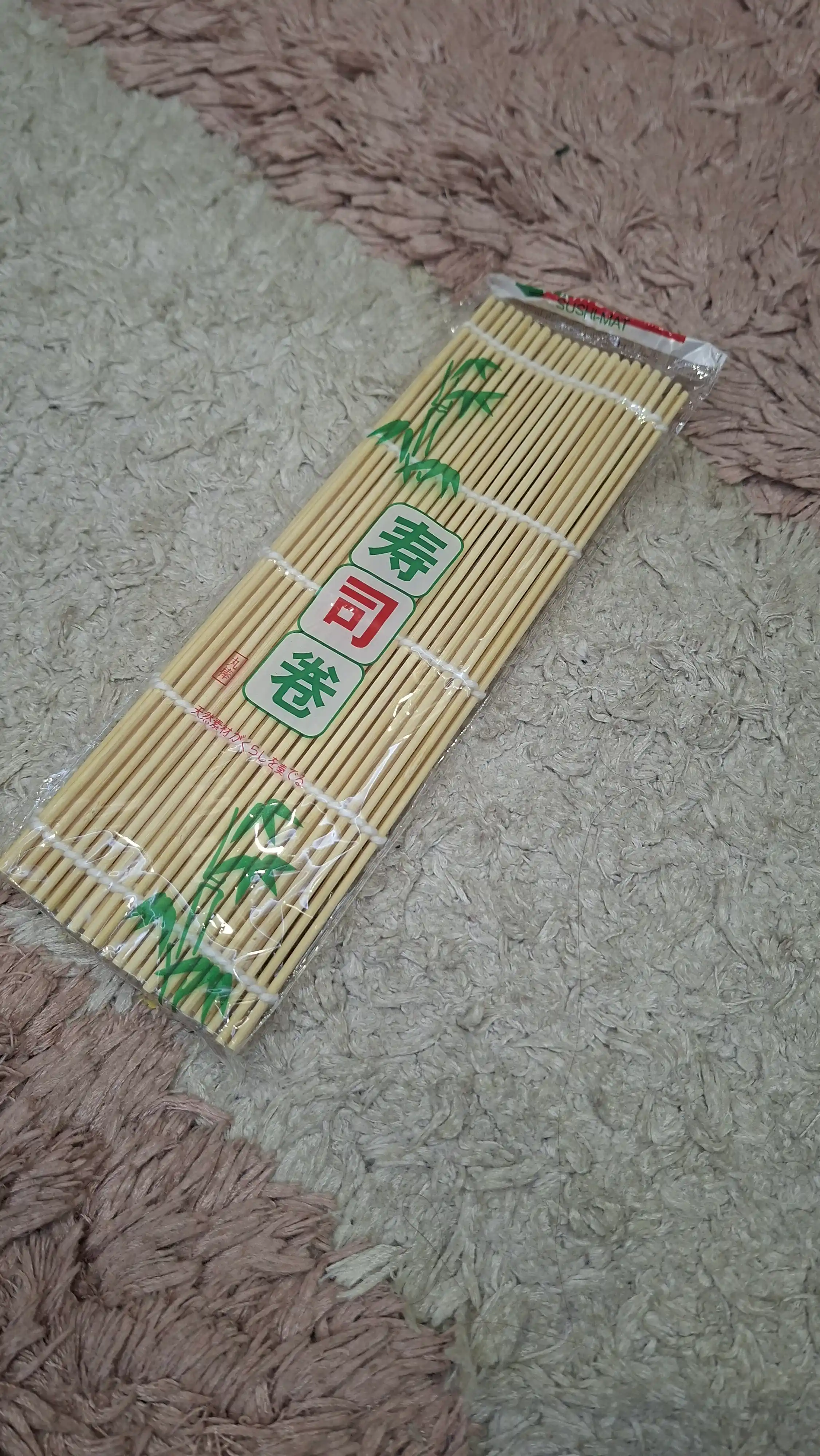 Rulon va sushi uchun bambuk gilamcha, sushi uchun bo‘yra, 24 * 24 sm