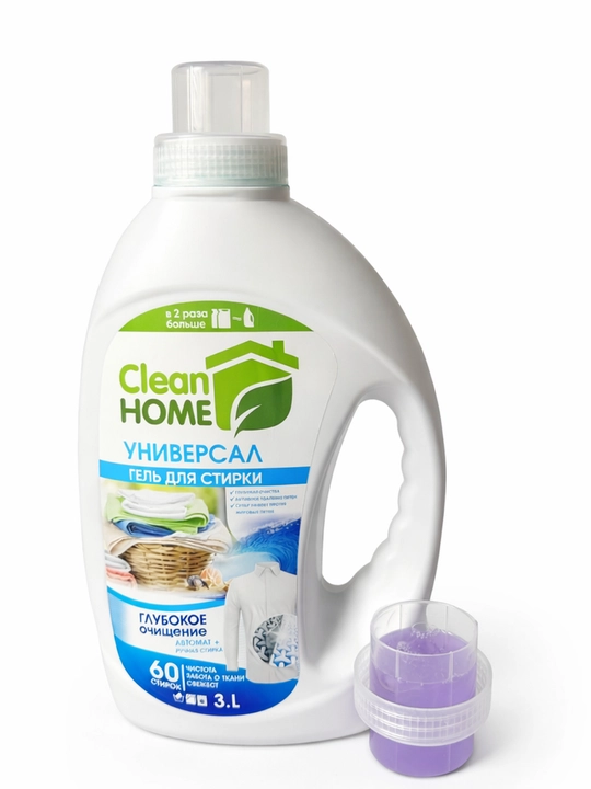 Clean Home Universal dengiz ifori hidli kir yuvish geli, 3 litr 60 yuvish